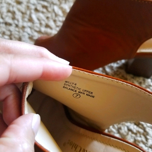 Chase and chloe brown wedge peep toe boots - Picture 4 of 6